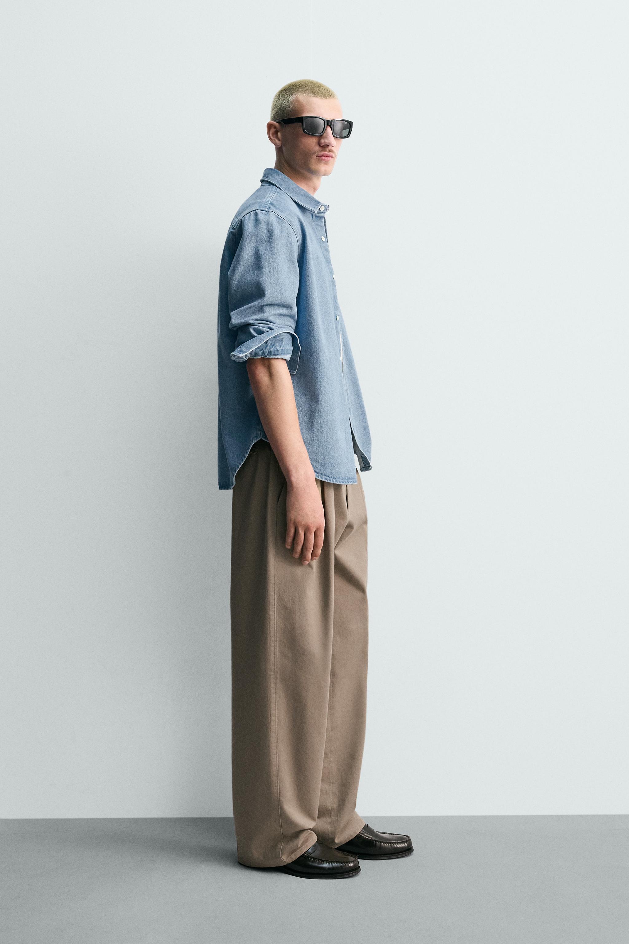 WASHED REGULAR FIT DENIM SHIRT